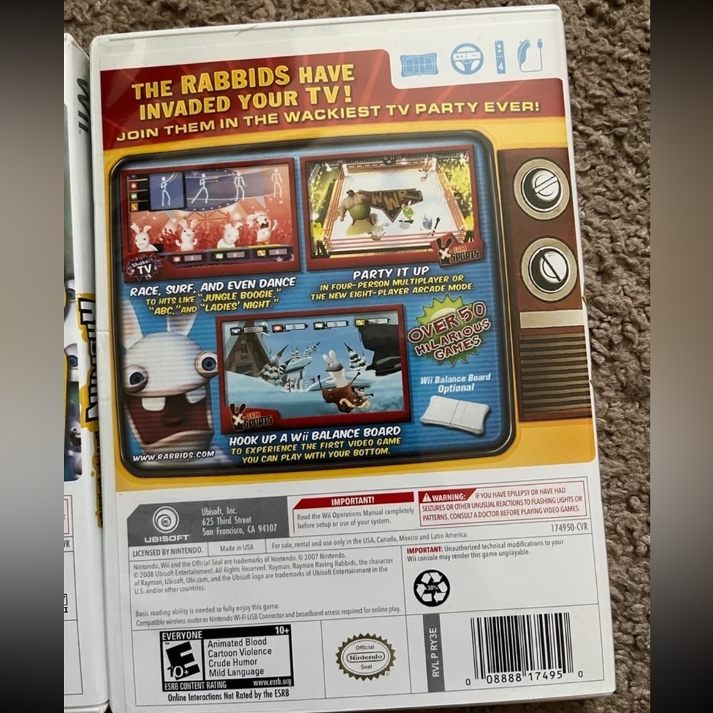 Wii Raving Rabbids Game Bundle - Picture 3 of 7